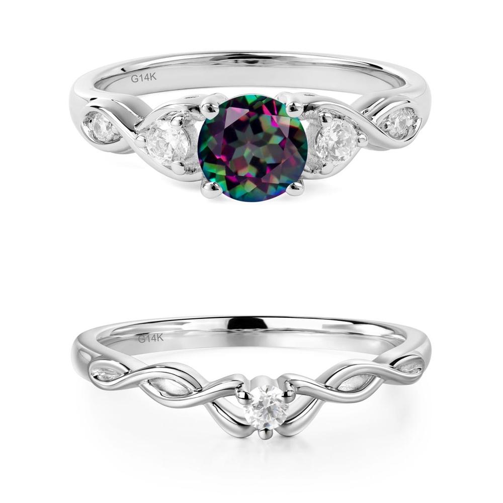 Mystic Topaz Twisted Ring - LUO Jewelry #metal_xxxxx