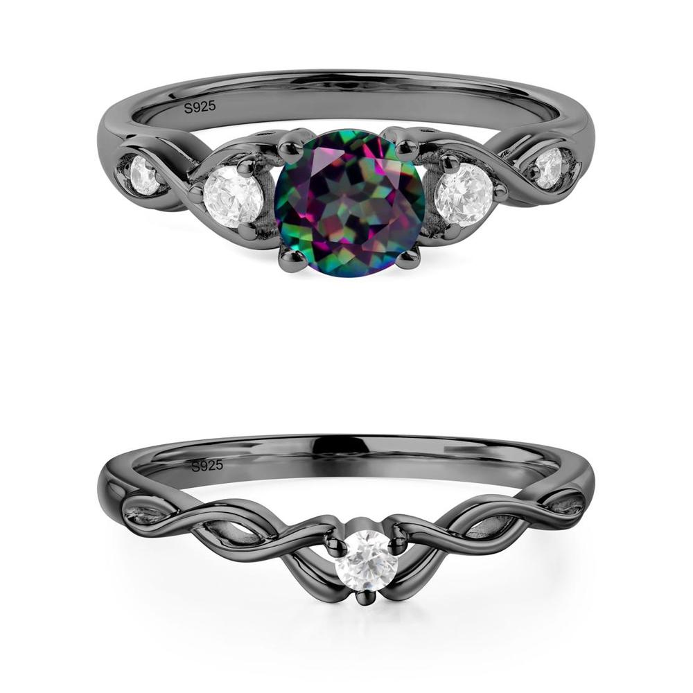 Mystic Topaz Twisted Ring - LUO Jewelry #metal_xxxxx