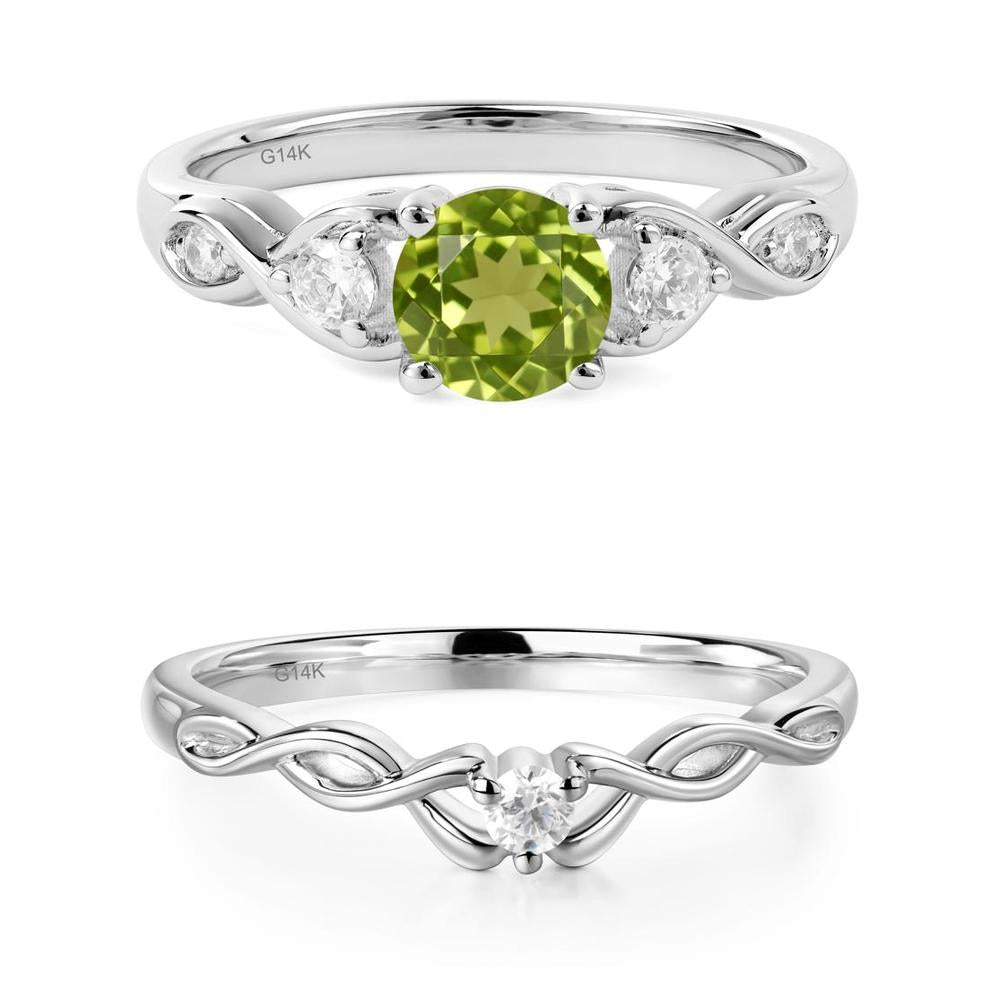 Peridot Twisted Ring - LUO Jewelry #metal_xxxxx