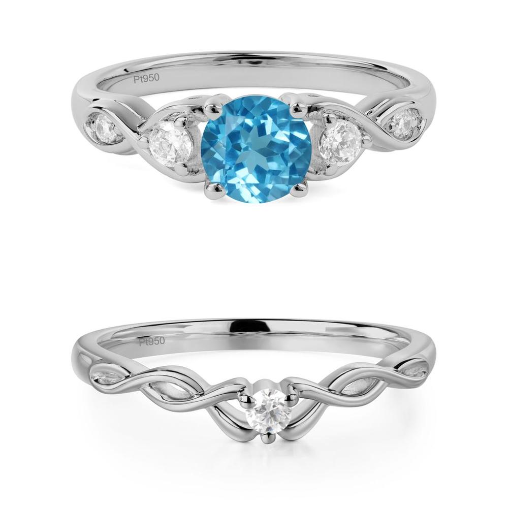 Swiss Blue Topaz Twisted Ring - LUO Jewelry #metal_xxxxx