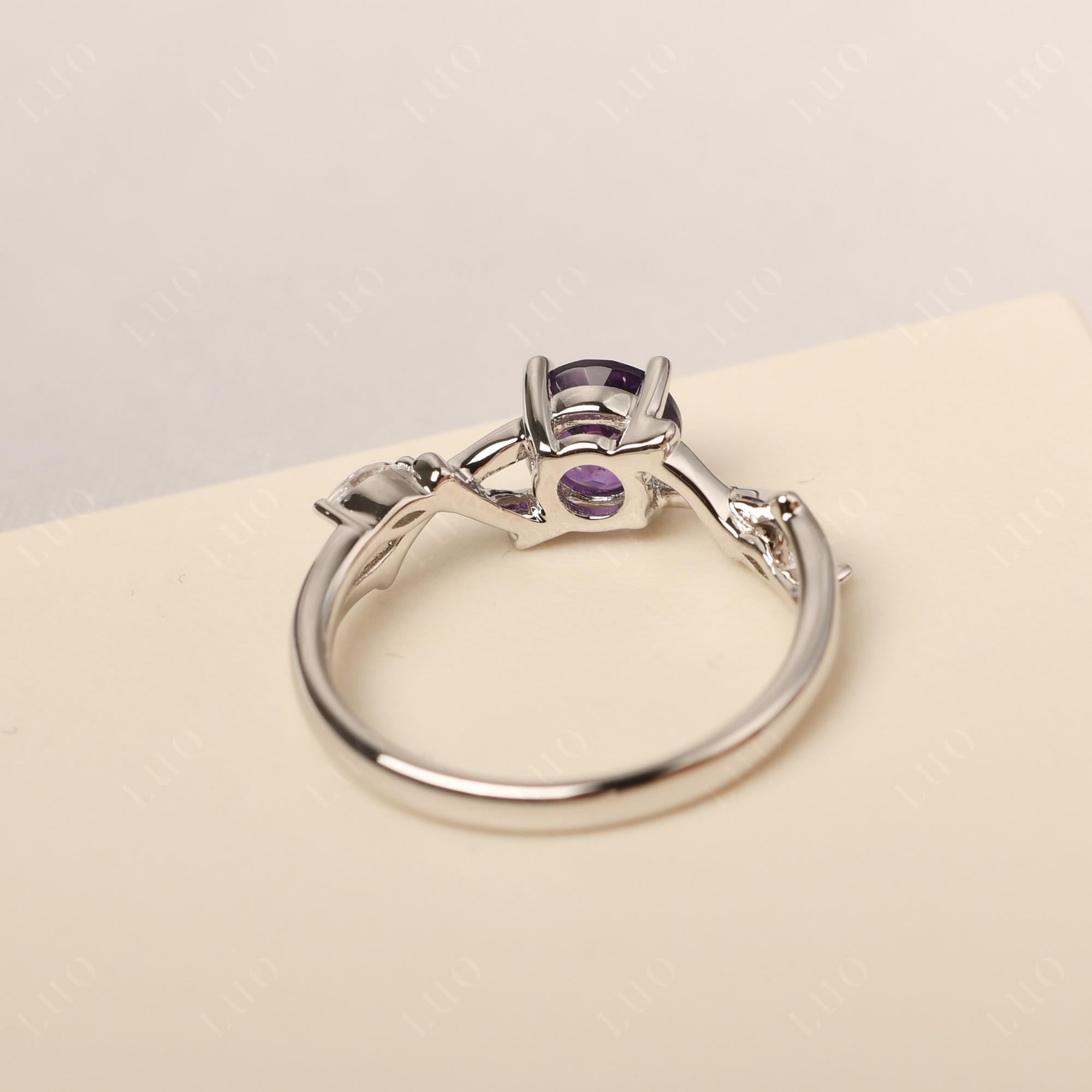 Amethyst Twig Promise Ring - LUO Jewelry 