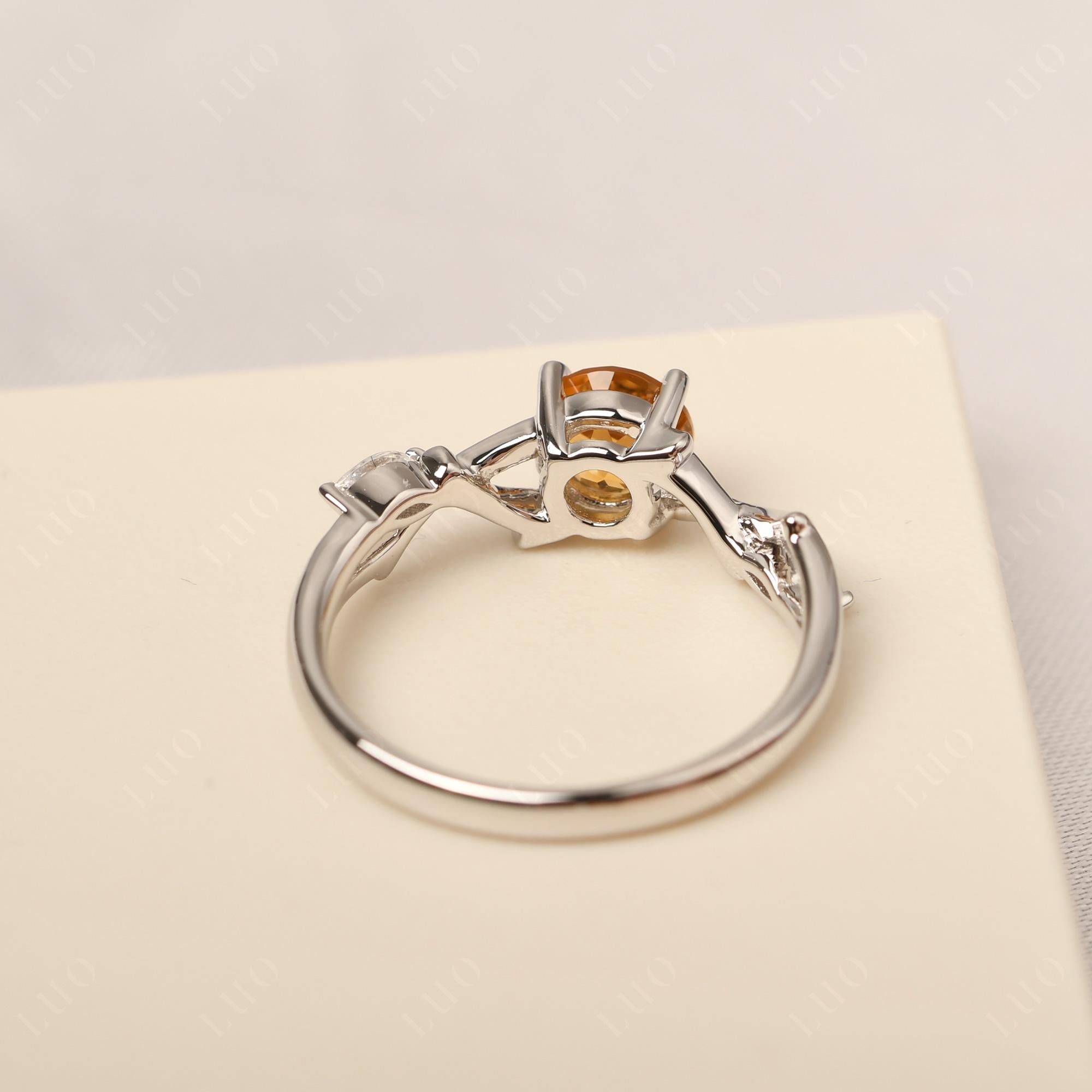 Citrine Twig Promise Ring - LUO Jewelry 