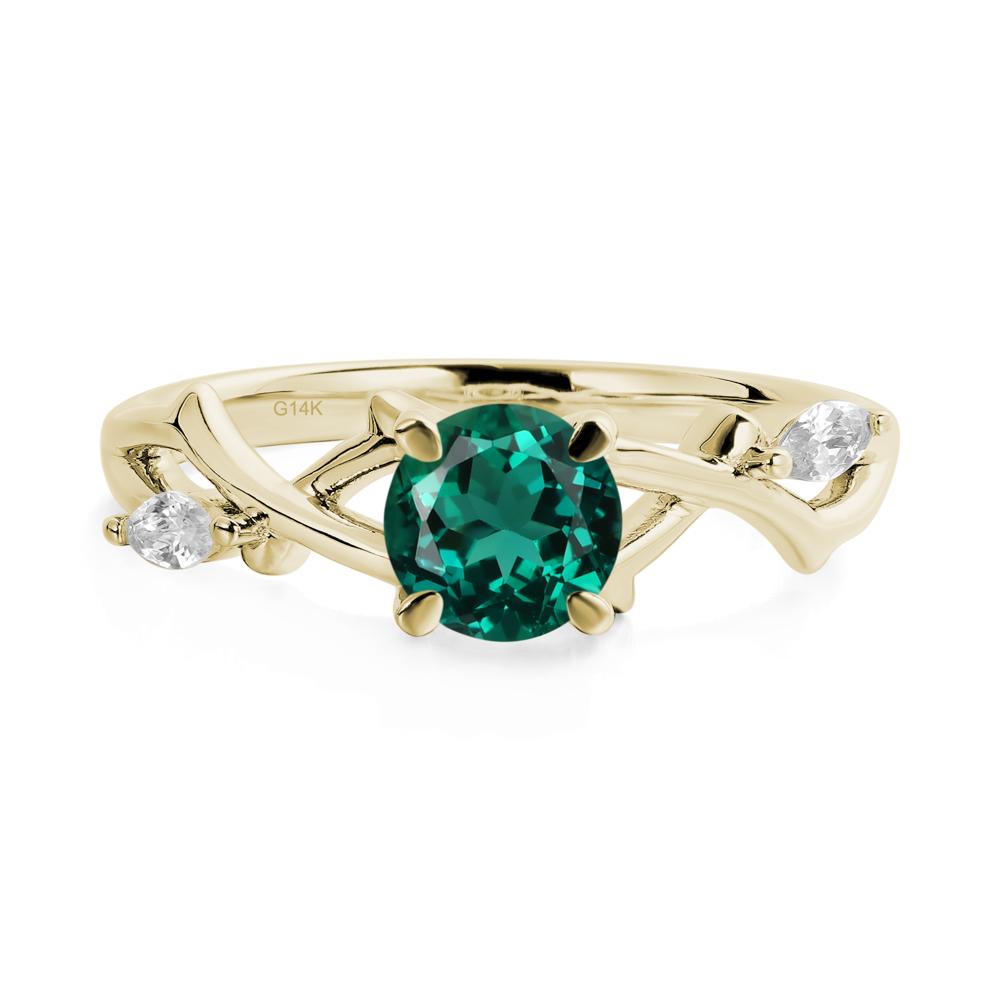 Emerald Twig Promise Ring - LUO Jewelry #metal_14k yellow gold