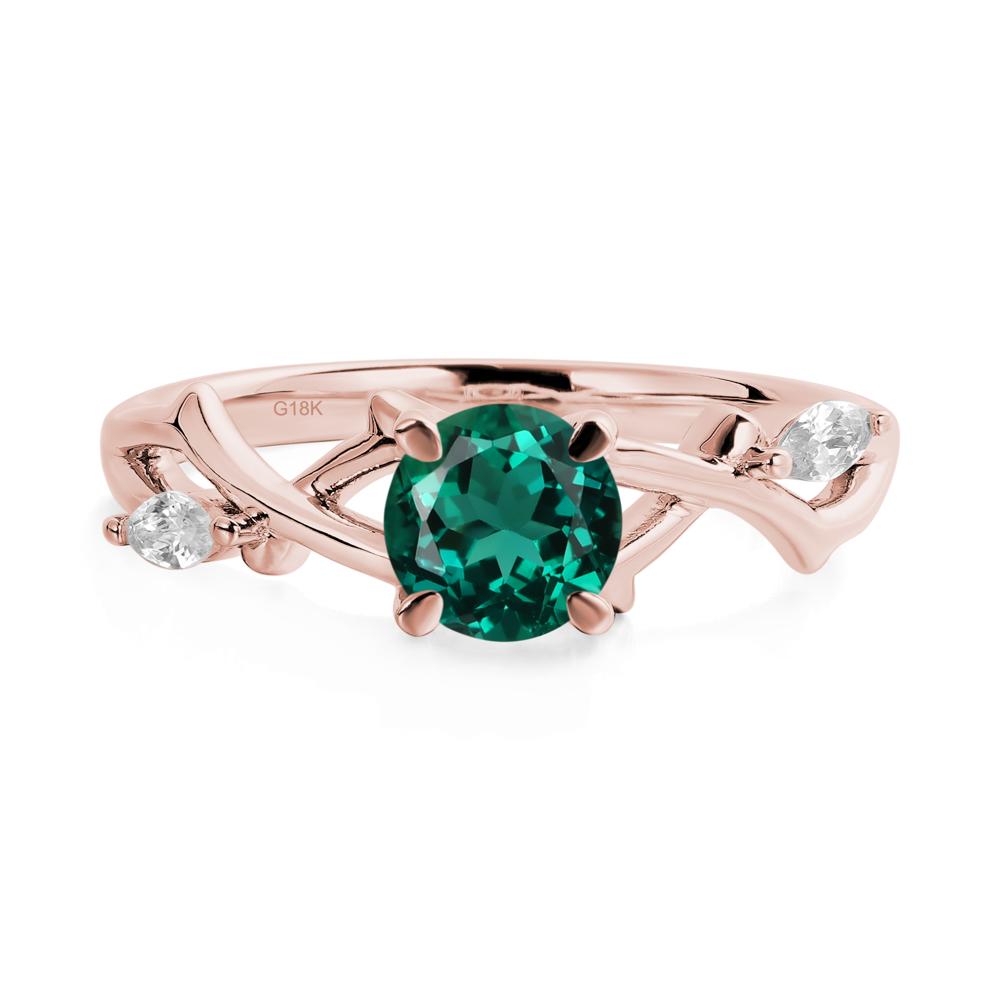 Emerald Twig Promise Ring - LUO Jewelry #metal_18k rose gold