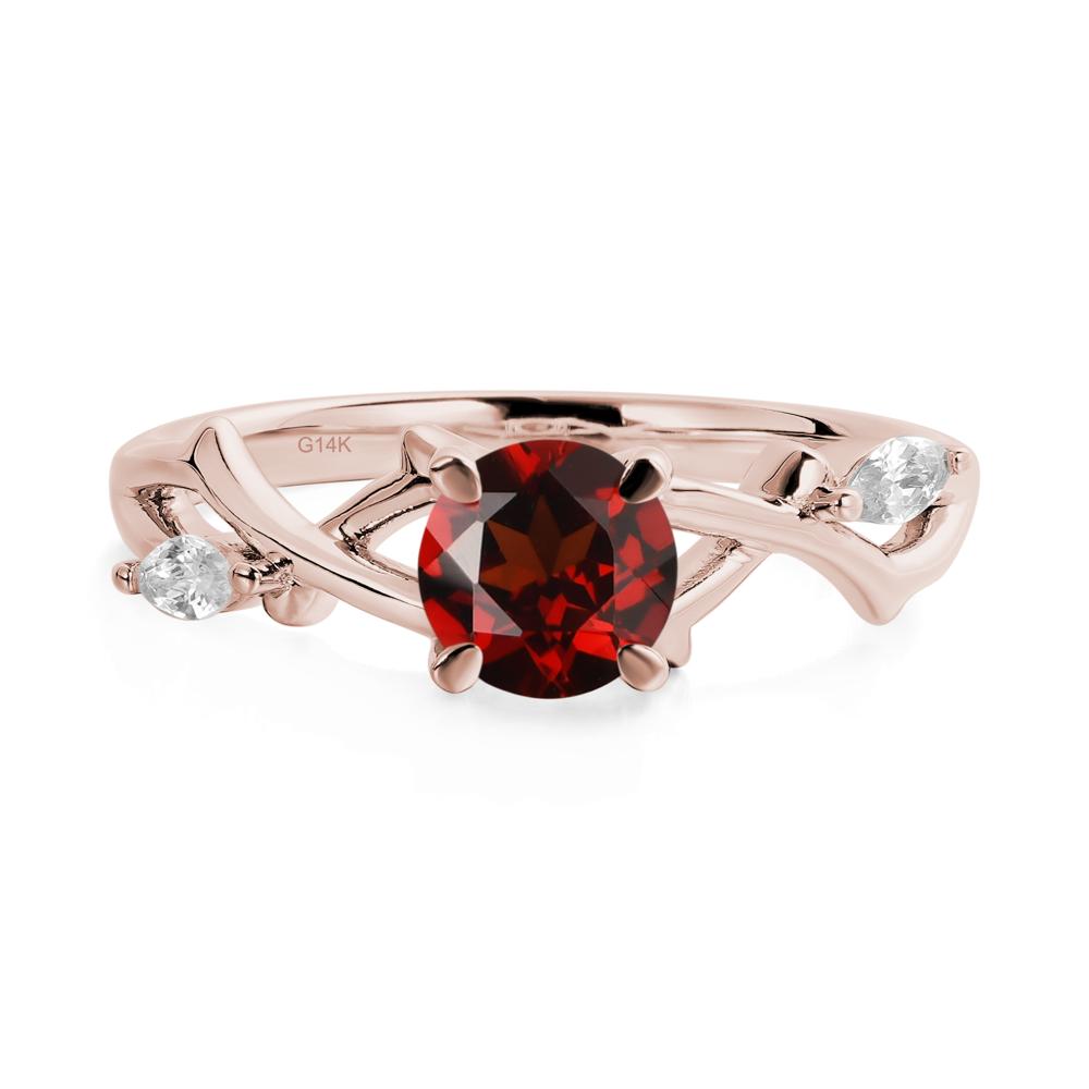 Garnet Twig Engagement Ring - LUO Jewelry #metal_14k rose gold