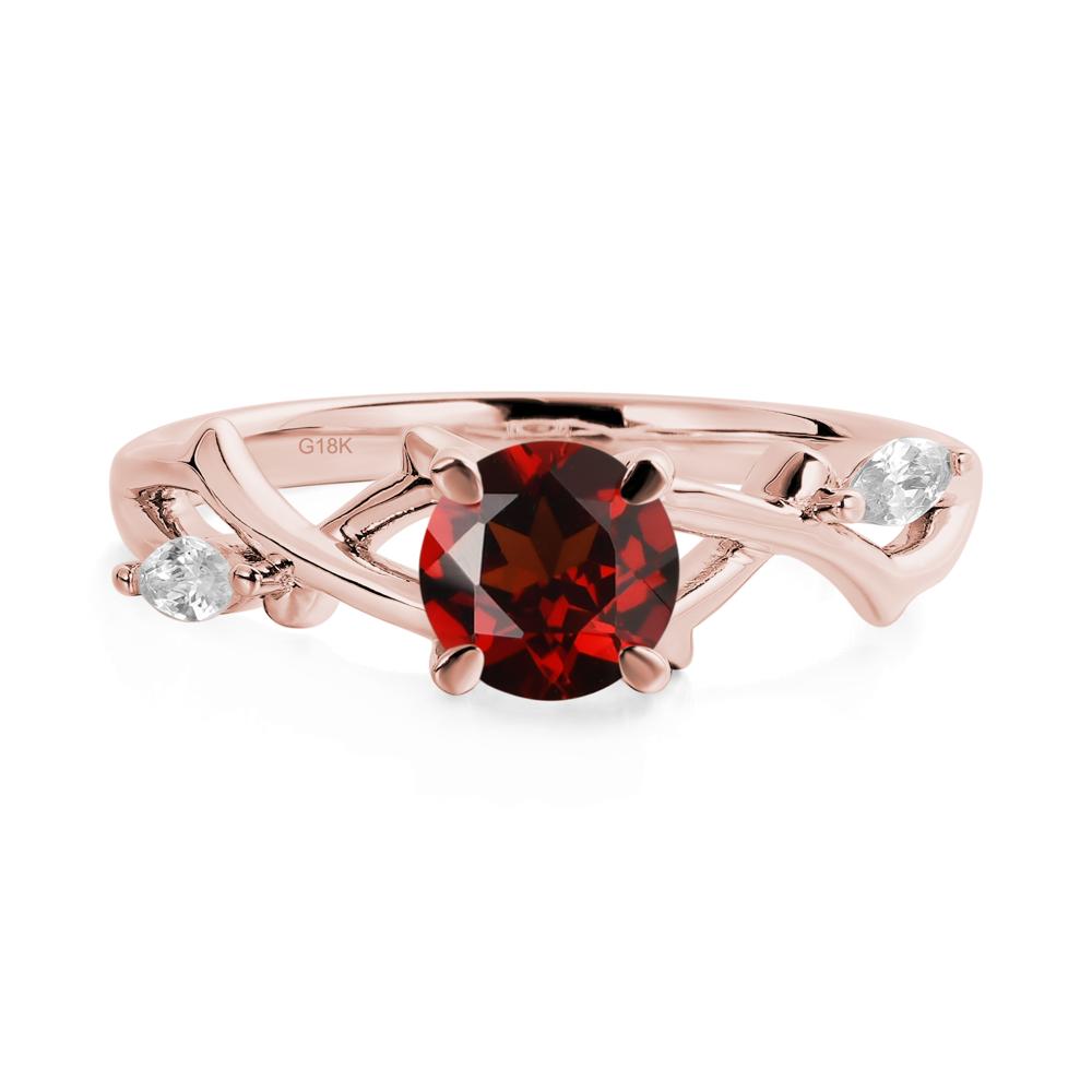 Garnet Twig Engagement Ring - LUO Jewelry #metal_18k rose gold