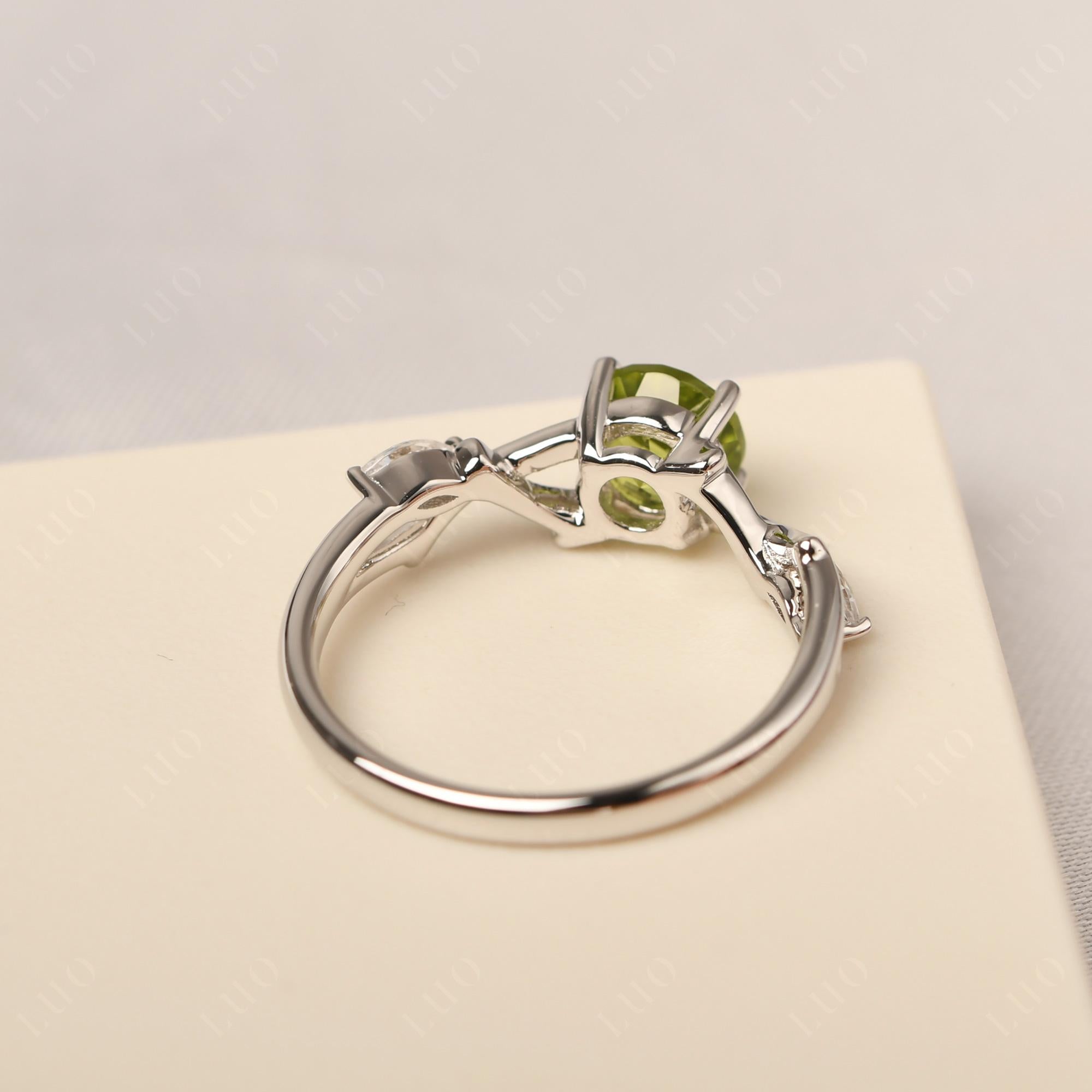 Peridot Twig Promise Ring - LUO Jewelry 