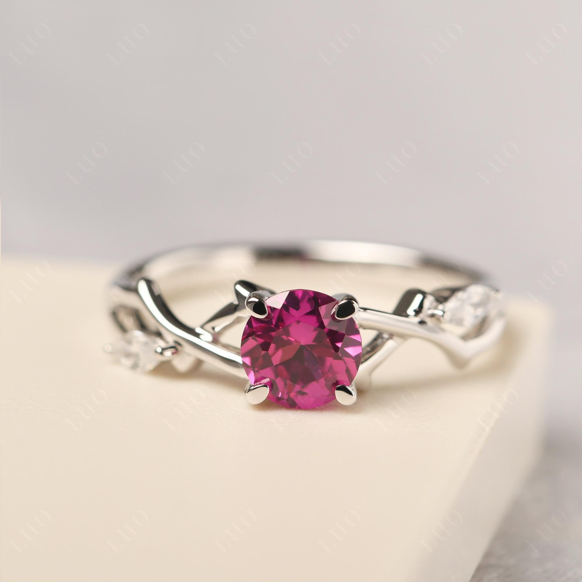 Ruby Twig Promise Ring - LUO Jewelry 