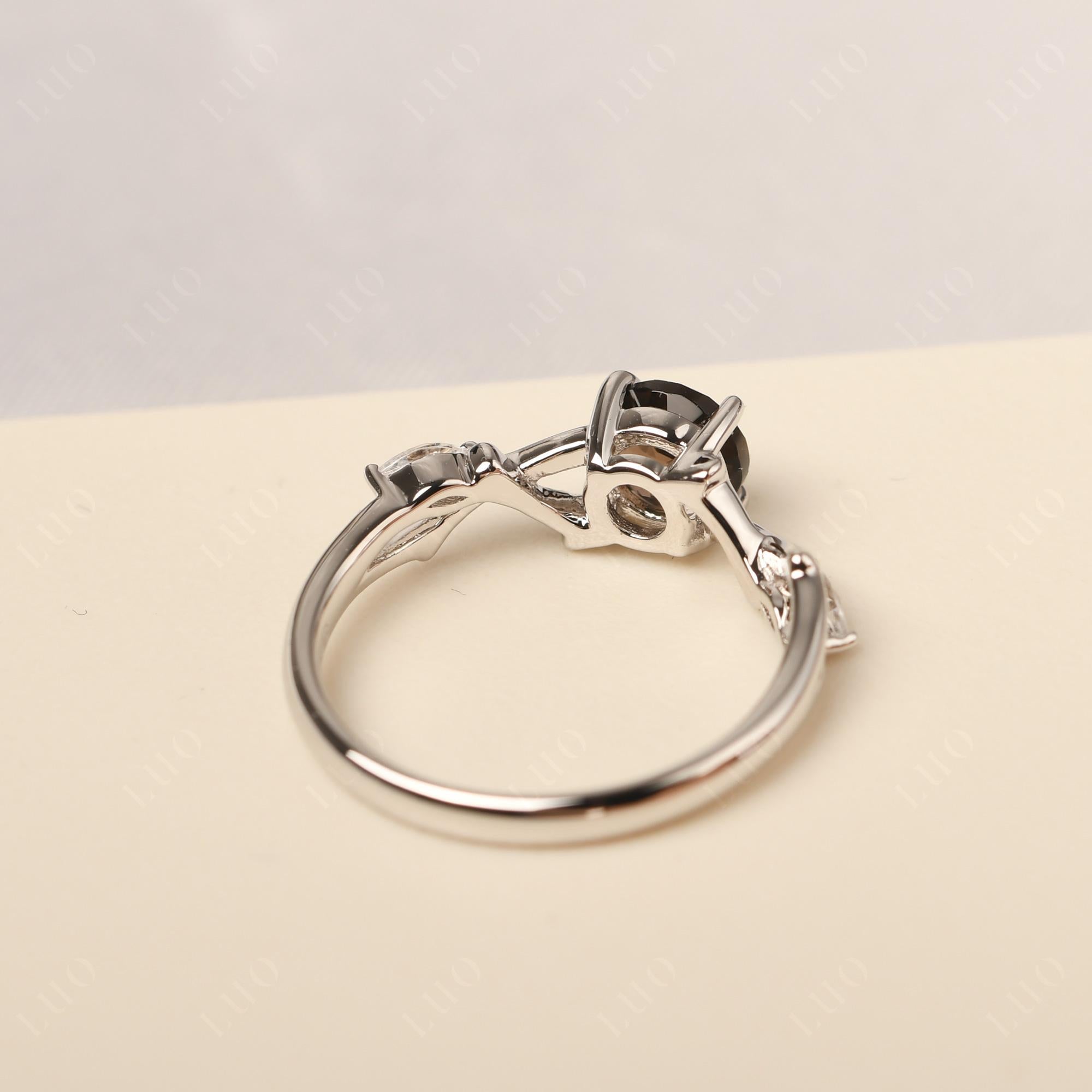 Smoky Quartz Twig Promise Ring - LUO Jewelry 