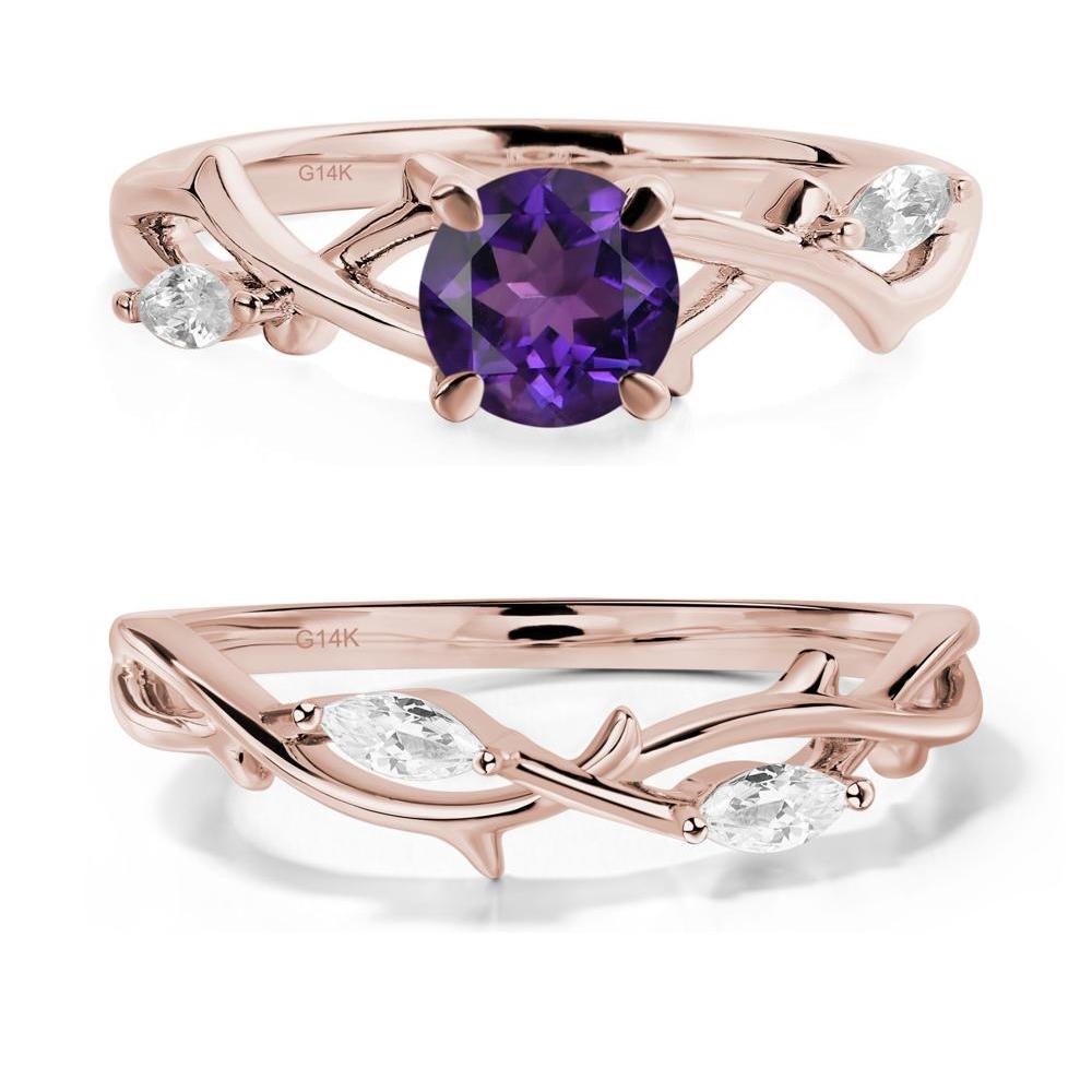 Amethyst Twig Promise Ring - LUO Jewelry #metal_xxxxx