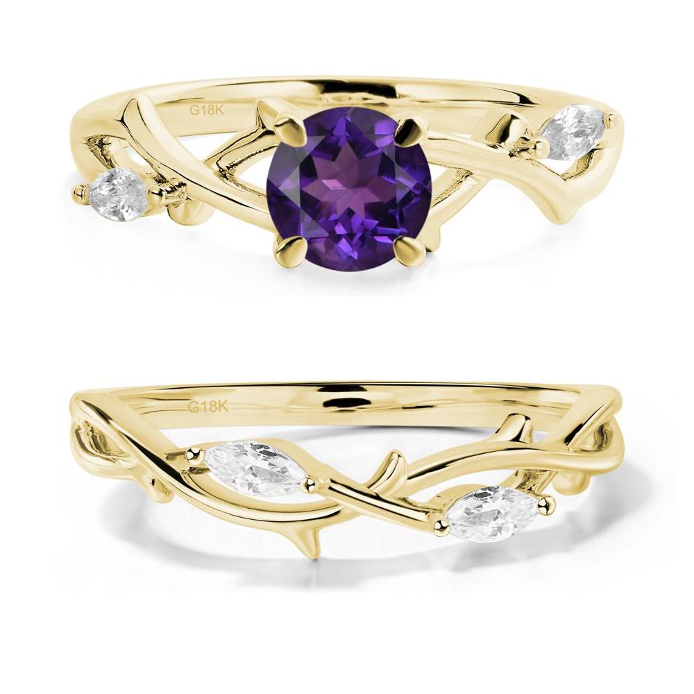 Amethyst Twig Promise Ring - LUO Jewelry #metal_xxxxx