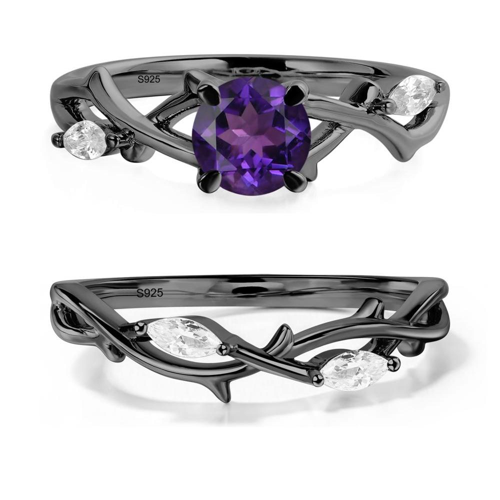 Amethyst Twig Promise Ring - LUO Jewelry #metal_xxxxx