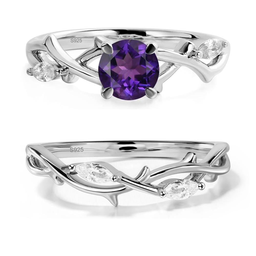 Amethyst Twig Promise Ring - LUO Jewelry #metal_xxxxx