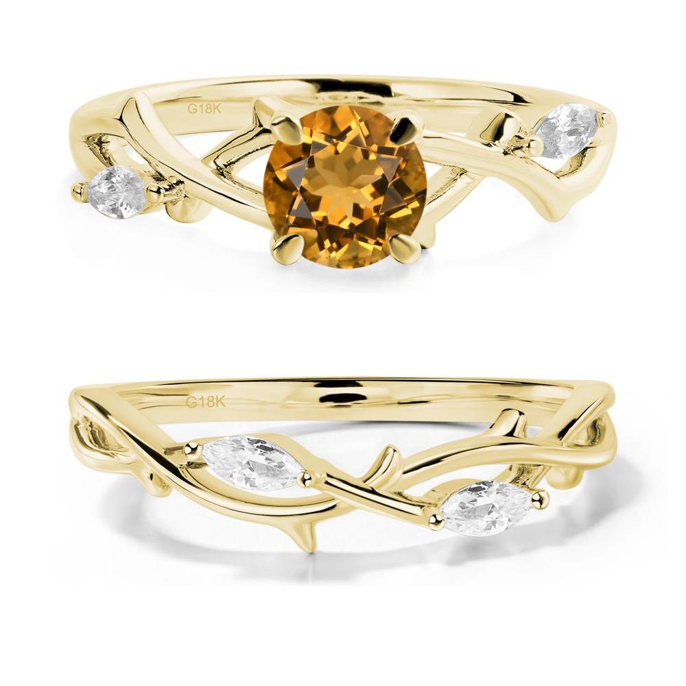 Citrine Twig Promise Ring - LUO Jewelry #metal_xxxxx