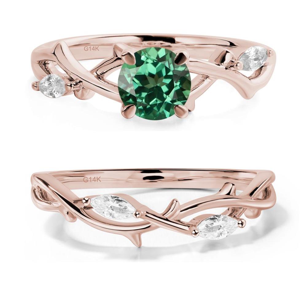 Green Sapphire Twig Promise Ring - LUO Jewelry #metal_xxxxx