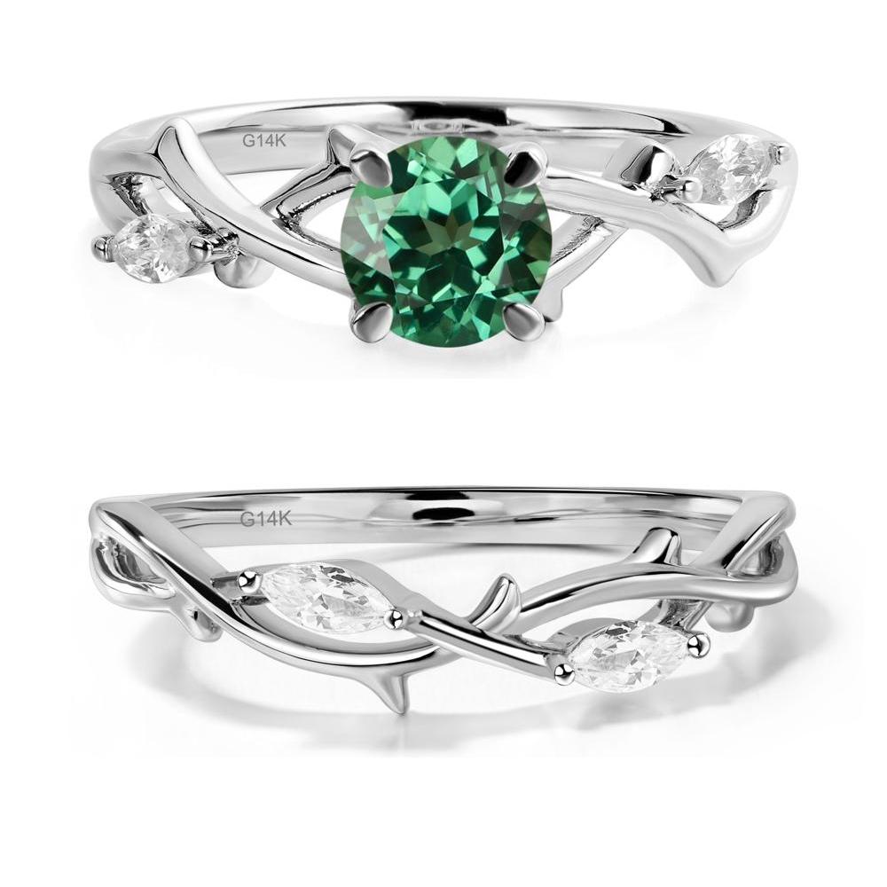 Green Sapphire Twig Promise Ring - LUO Jewelry #metal_xxxxx