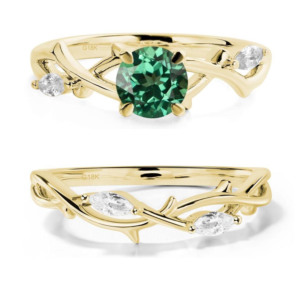 Green Sapphire Twig Promise Ring - LUO Jewelry #metal_xxxxx