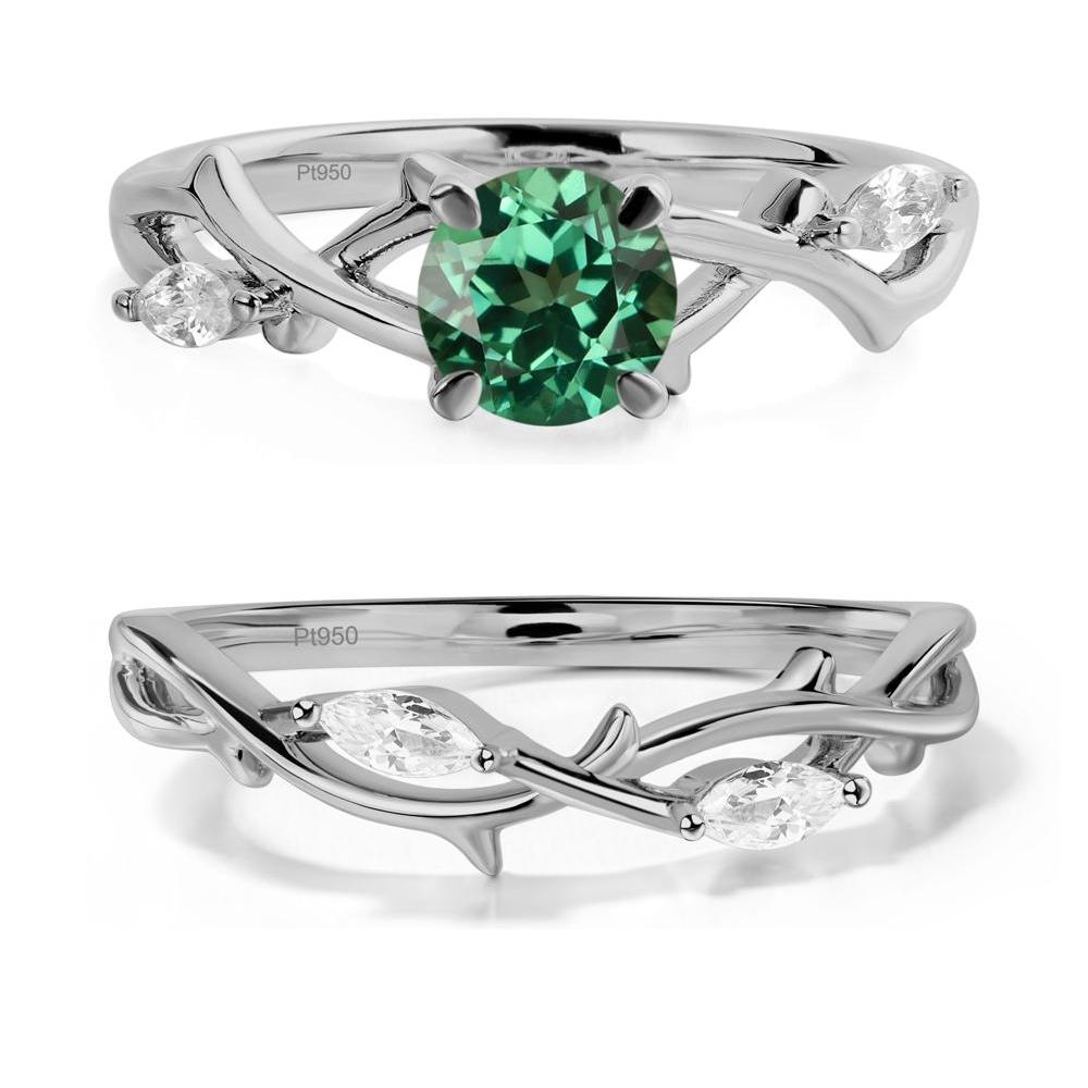 Green Sapphire Twig Promise Ring - LUO Jewelry #metal_xxxxx