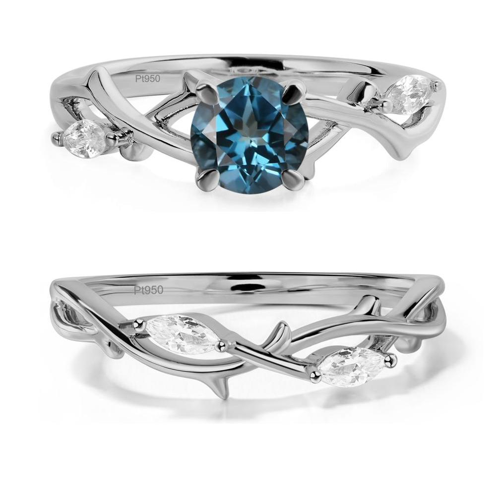 London Blue Topaz Twig Promise Ring - LUO Jewelry #metal_xxxxx