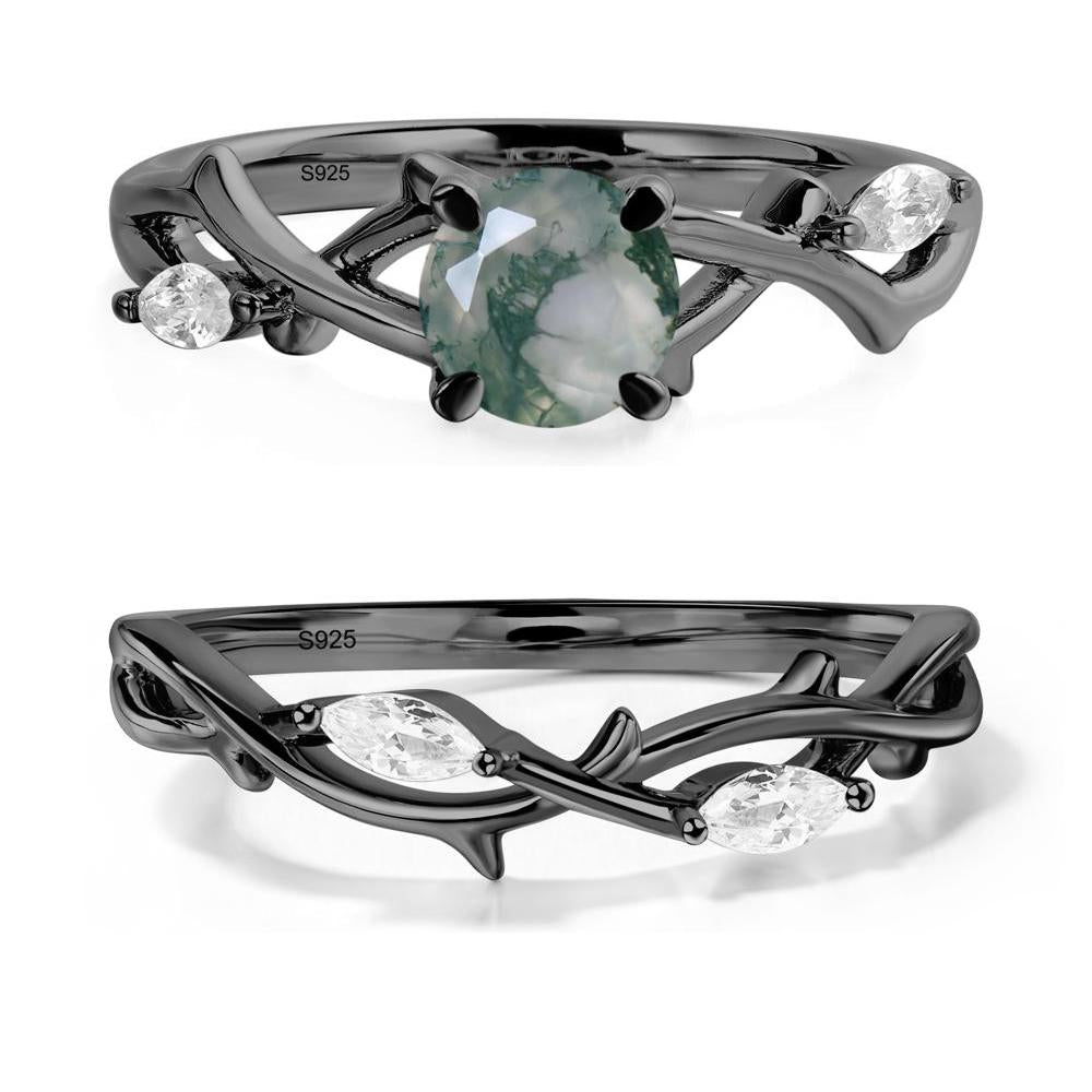 Moss Agate Twig Engagement Ring - LUO Jewelry #metal_xxxxx