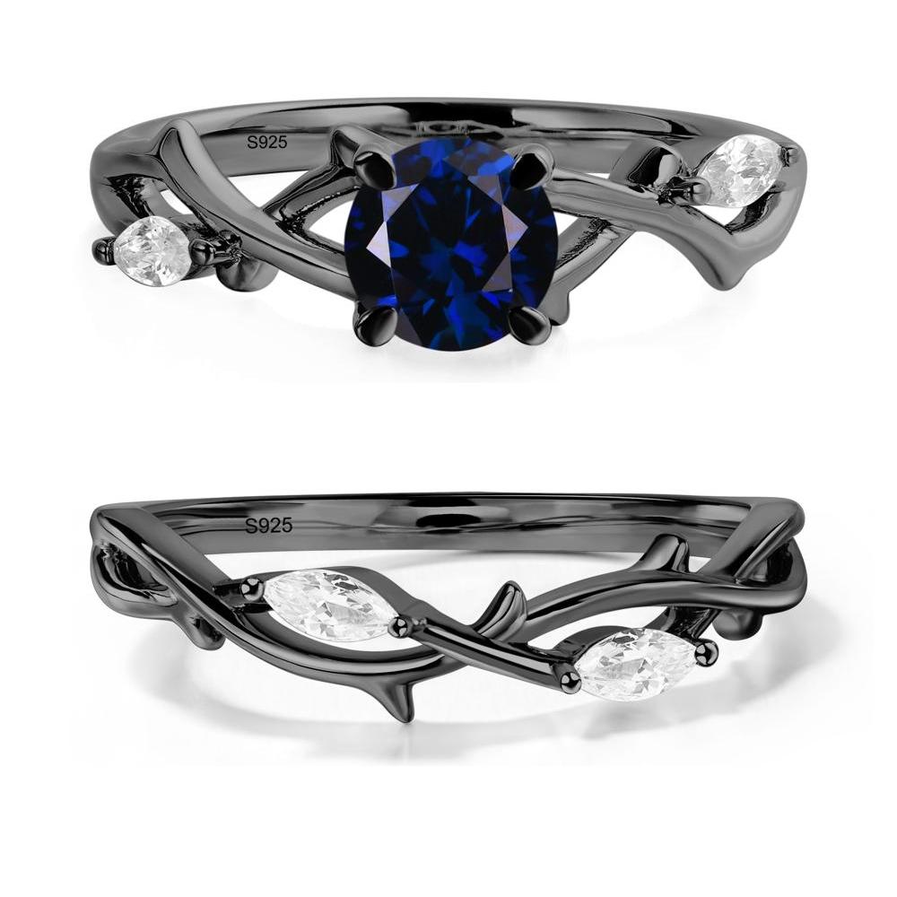 Sapphire Twig Engagement Ring - LUO Jewelry #metal_xxxxx