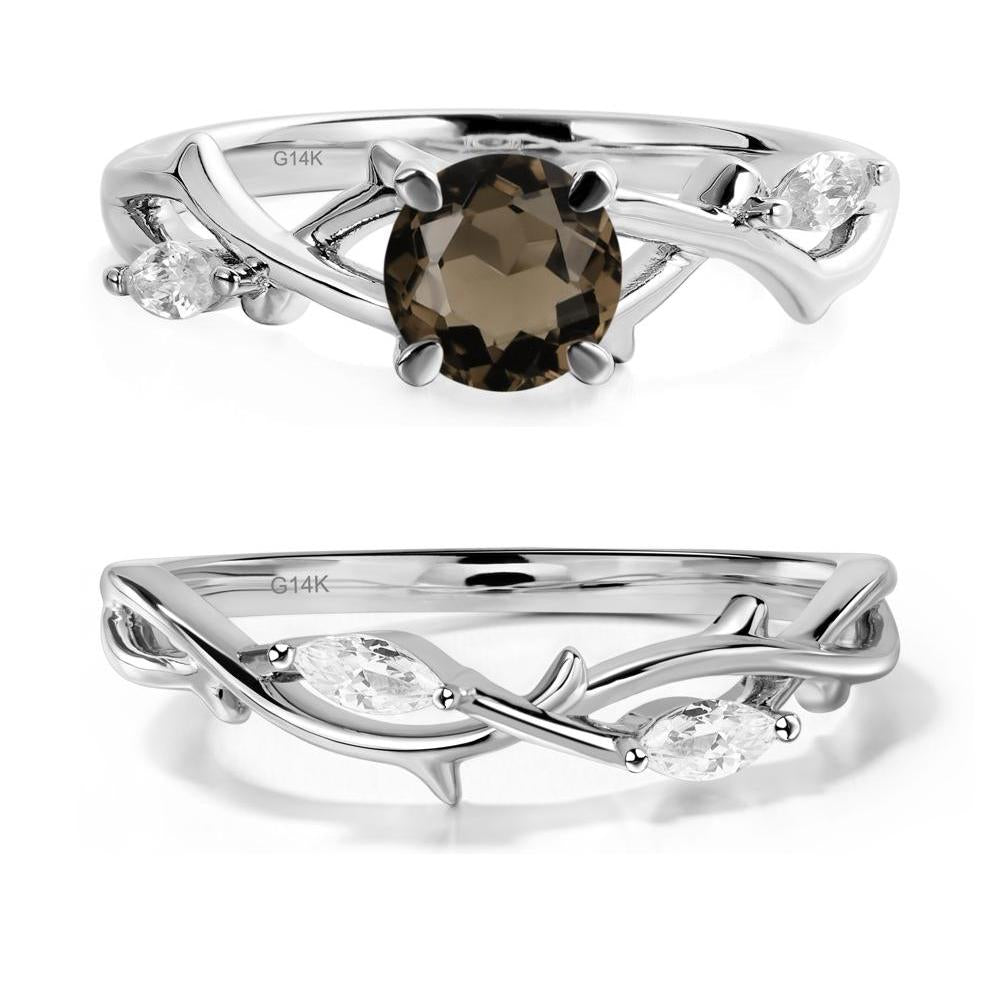 Smoky Quartz Twig Promise Ring - LUO Jewelry #metal_xxxxx