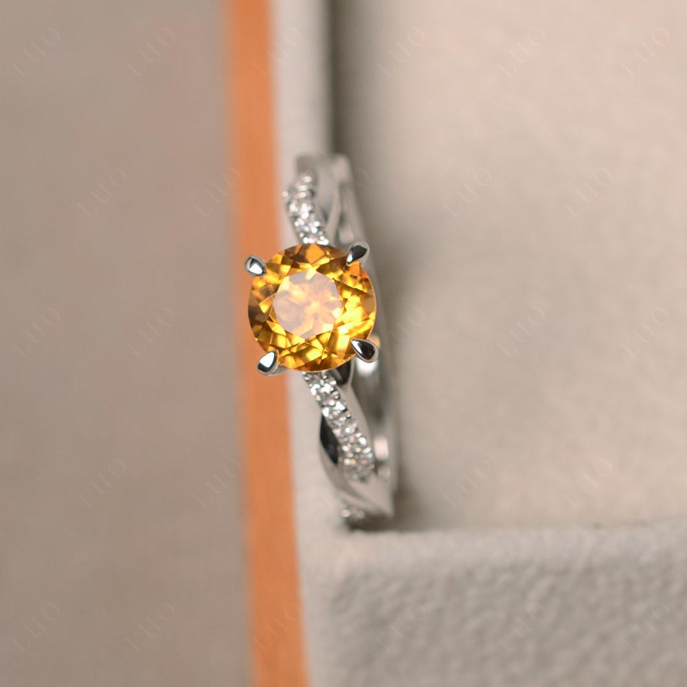 Citrine Twist Ring - LUO Jewelry 