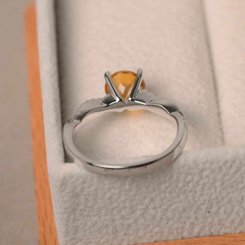 Citrine Twist Ring - LUO Jewelry 