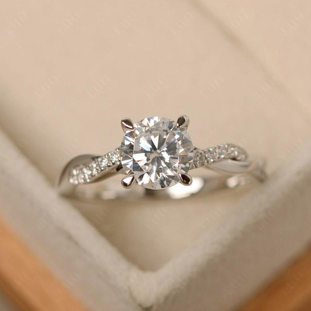 Cubic Zirconia Twisted Engagement Ring - LUO Jewelry 