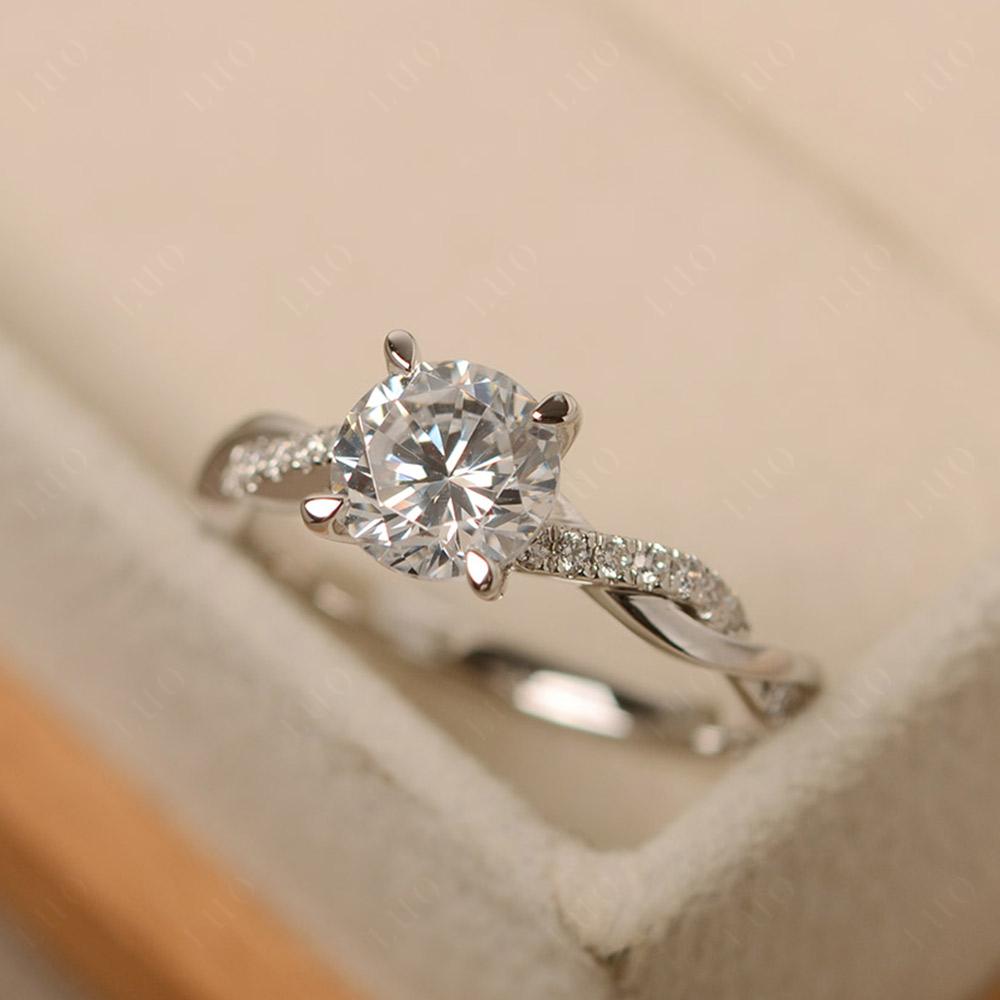 Cubic Zirconia Twisted Engagement Ring - LUO Jewelry 