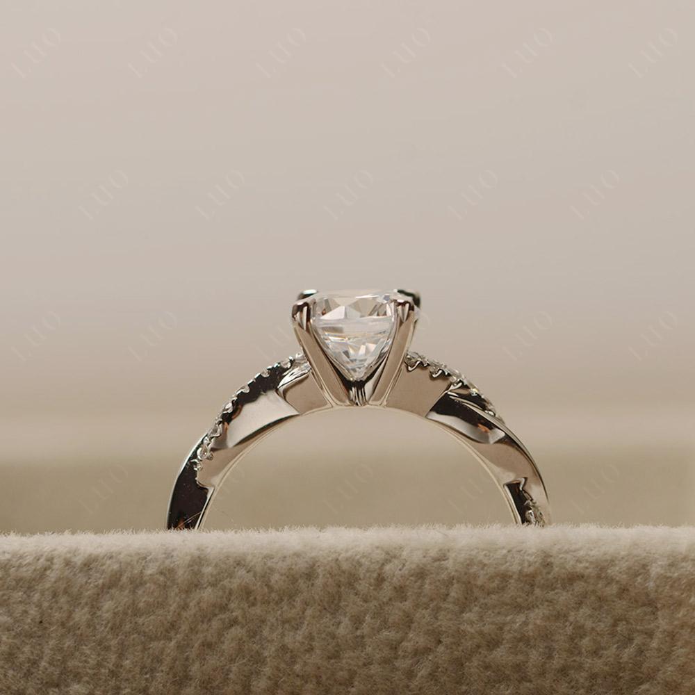 Cubic Zirconia Twisted Engagement Ring - LUO Jewelry 