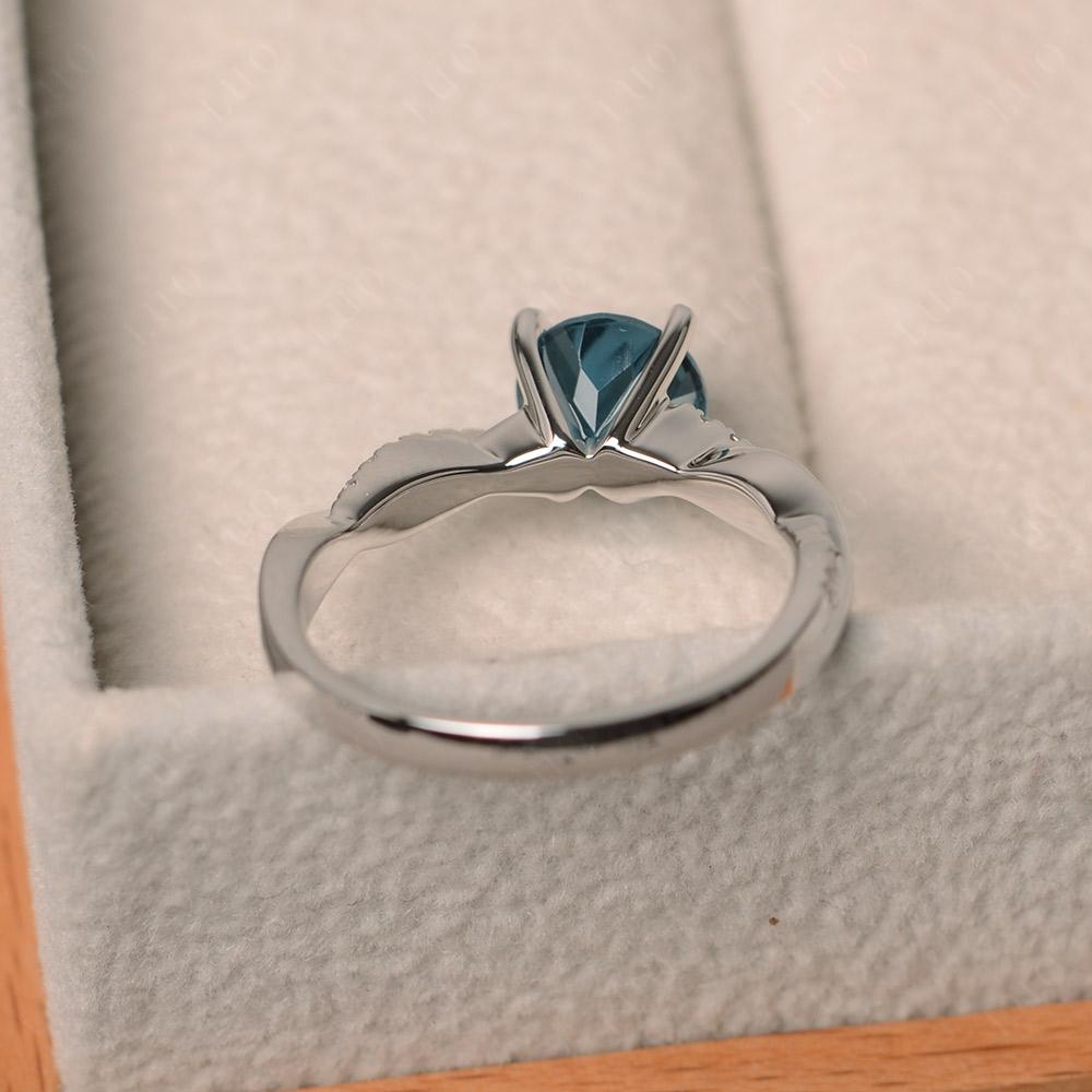 London Blue Topaz Twist Ring - LUO Jewelry 