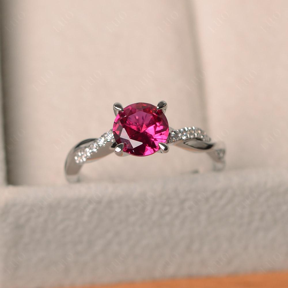 Ruby Twist Ring - LUO Jewelry 