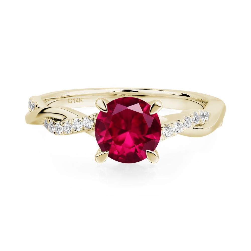 Ruby Twist Ring - LUO Jewelry #metal_14k yellow gold