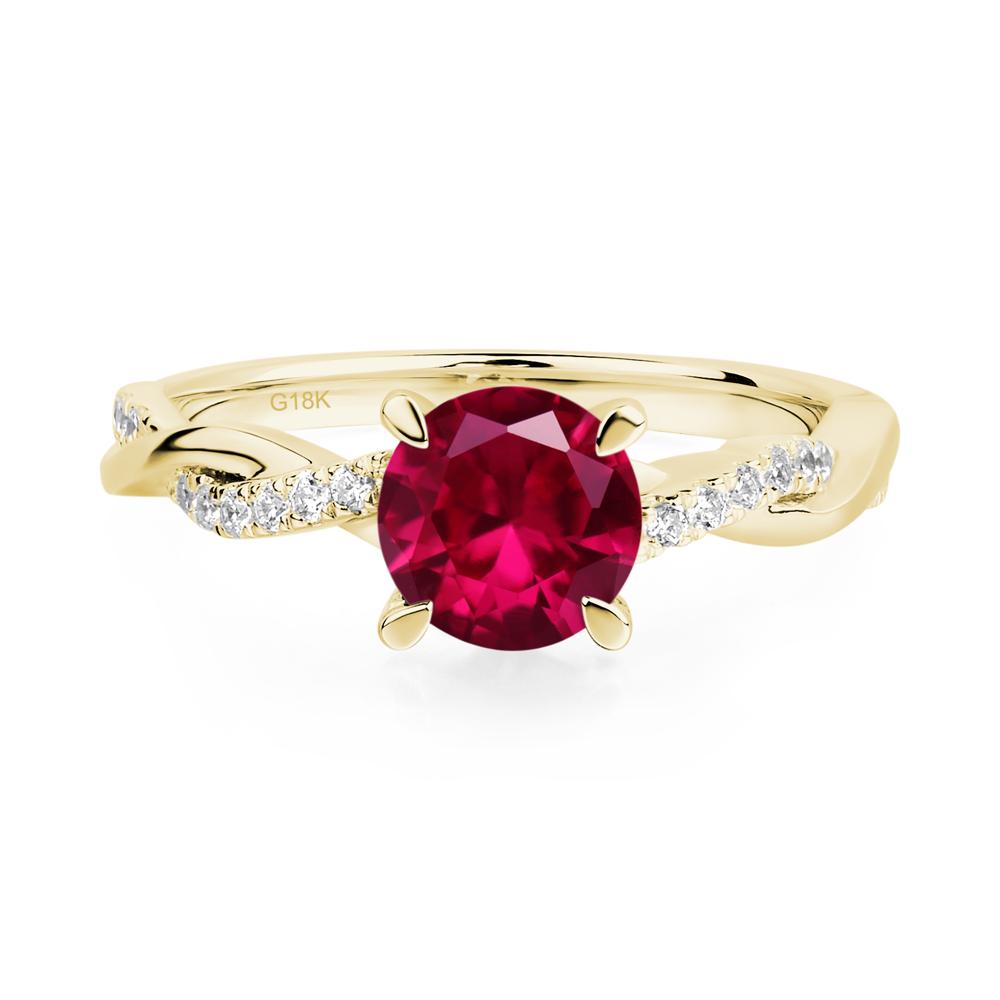 Ruby Twist Ring - LUO Jewelry #metal_18k yellow gold