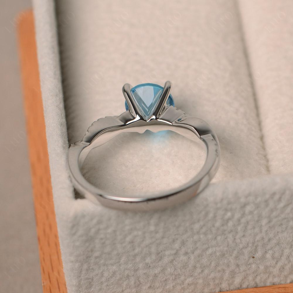 Swiss Blue Topaz Twist Ring - LUO Jewelry 