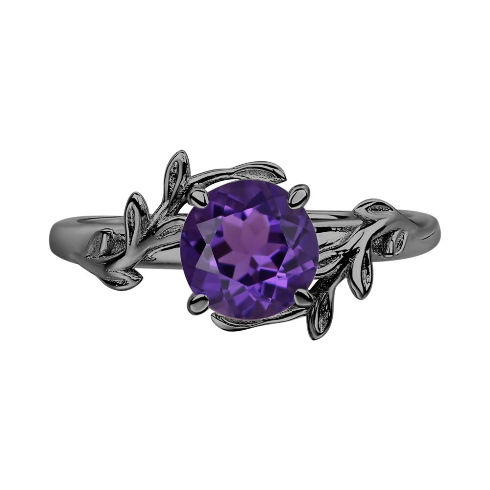 Amethyst Vine Ring - LUO Jewelry #metal_black finish sterling silver