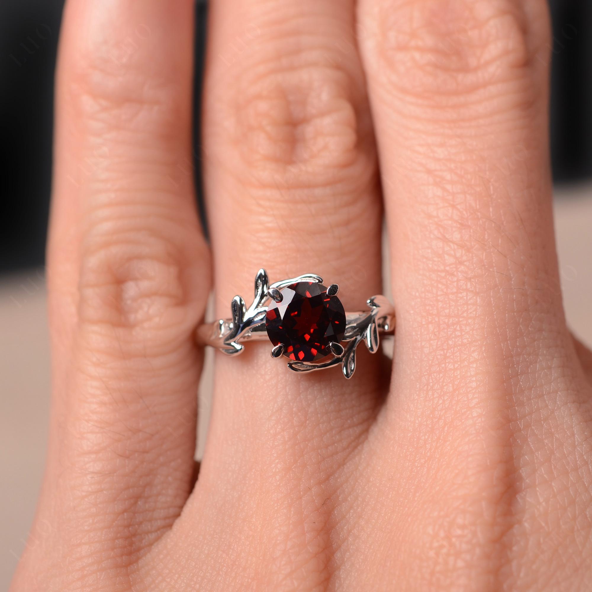 Garnet Vine Ring - LUO Jewelry 