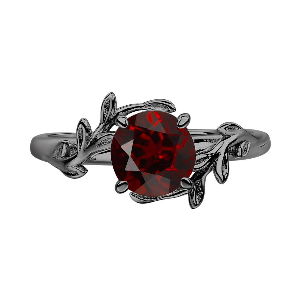 Garnet Vine Ring - LUO Jewelry #metal_black finish sterling silver