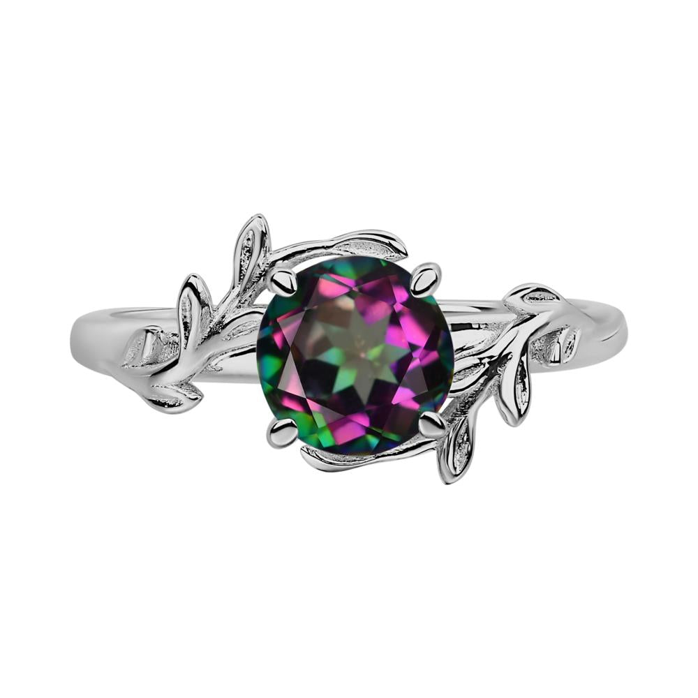 Mystic Topaz Vine Engagement Ring - LUO Jewelry #metal_platinum