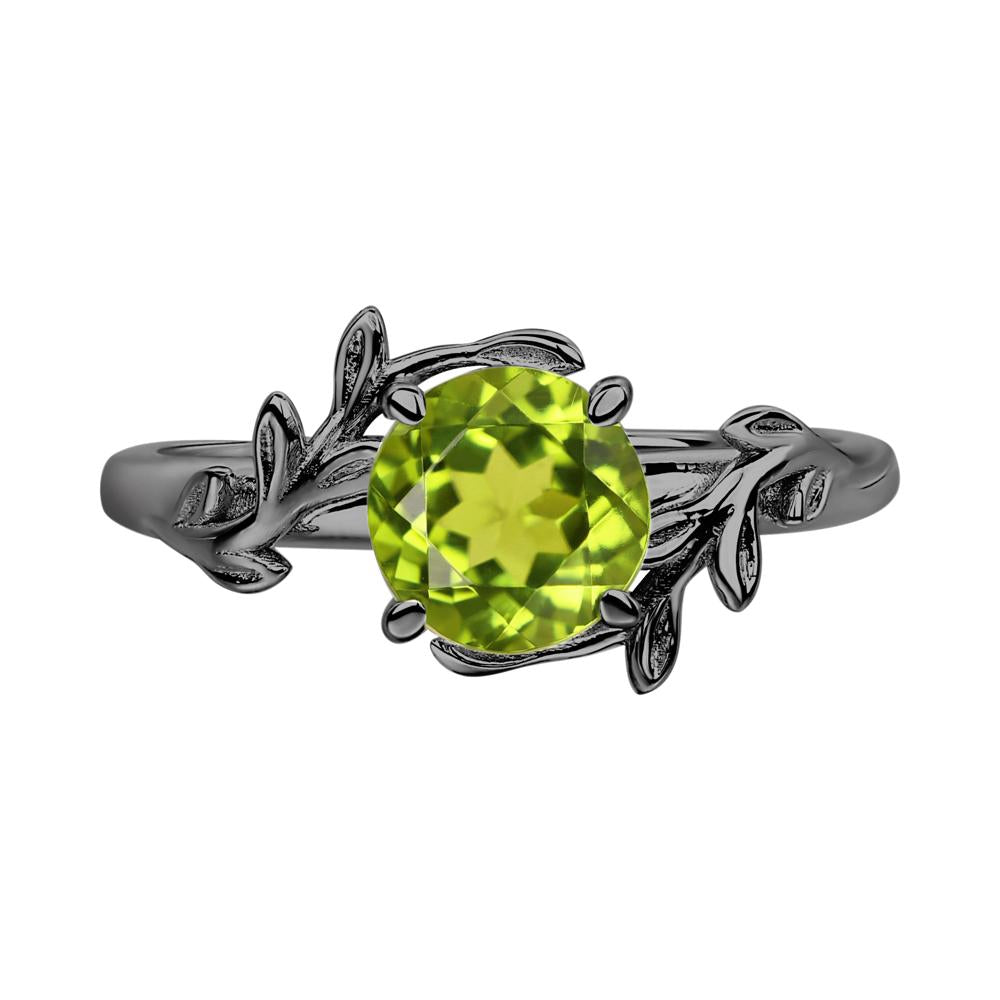 Peridot Vine Ring - LUO Jewelry #metal_black finish sterling silver