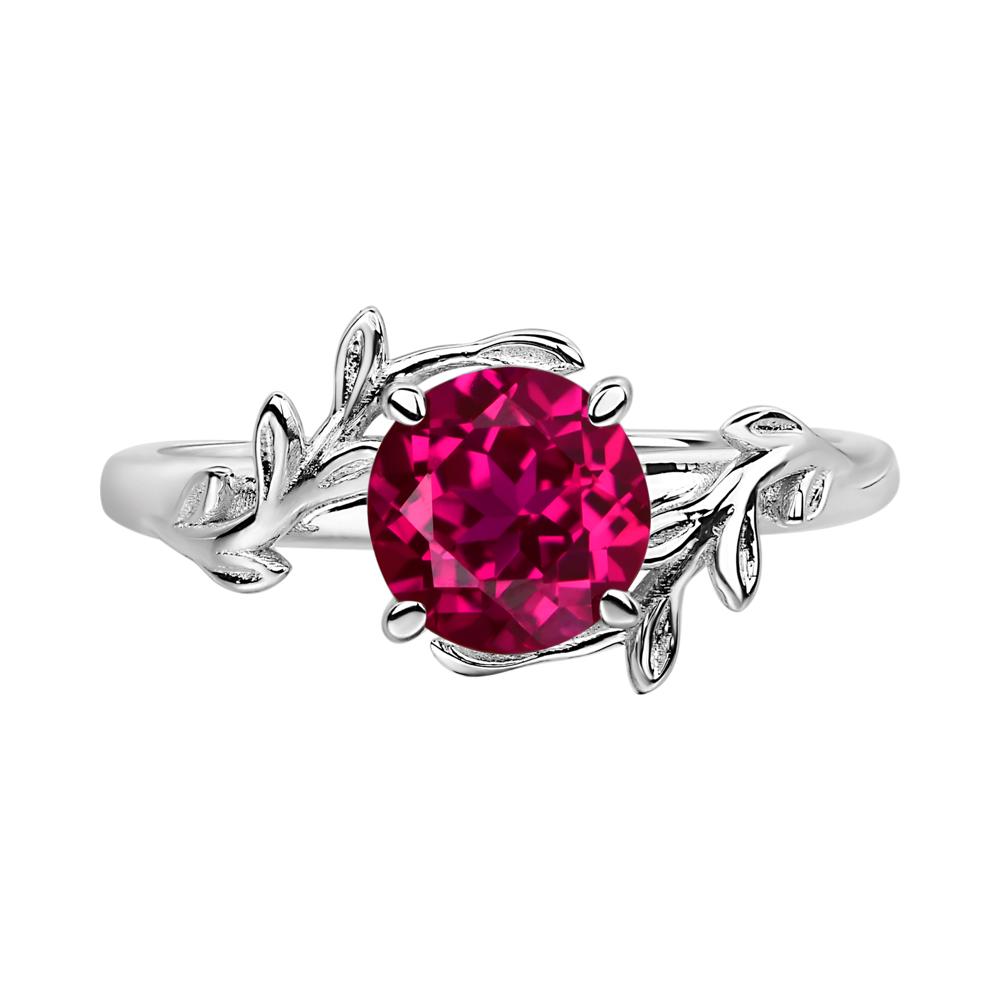 Ruby Vine Ring - LUO Jewelry #metal_18k white gold