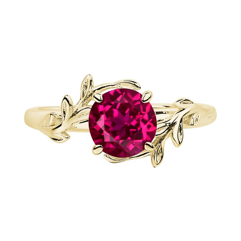 Ruby Vine Ring - LUO Jewelry #metal_18k yellow gold