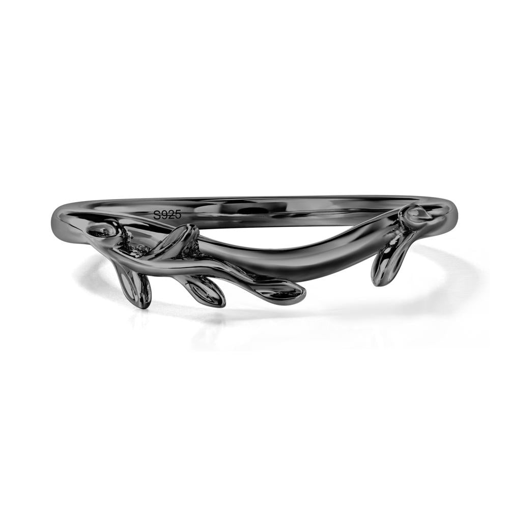 Black Spinel Vine Ring - LUO Jewelry #metal_xxxxx