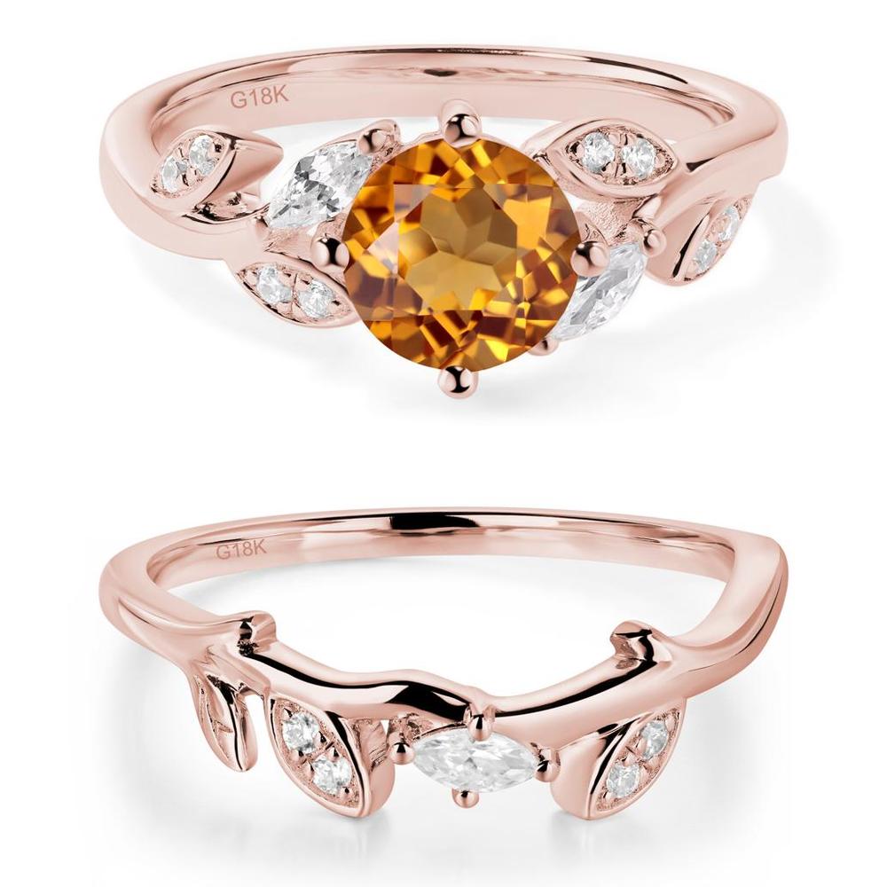 Vine Leaf Citrine Engagement Ring - LUO Jewelry #metal_xxxxx