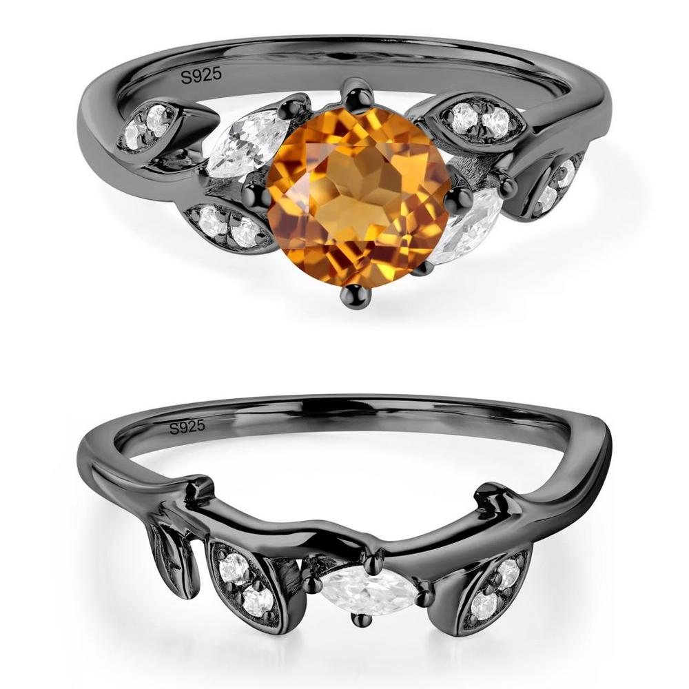 Vine Leaf Citrine Engagement Ring - LUO Jewelry #metal_xxxxx