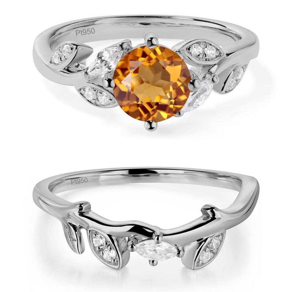 Vine Leaf Citrine Engagement Ring - LUO Jewelry #metal_xxxxx