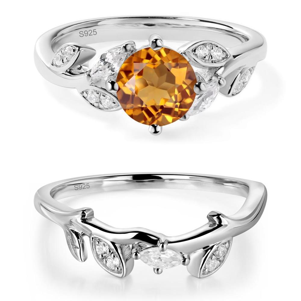 Vine Leaf Citrine Engagement Ring - LUO Jewelry #metal_xxxxx