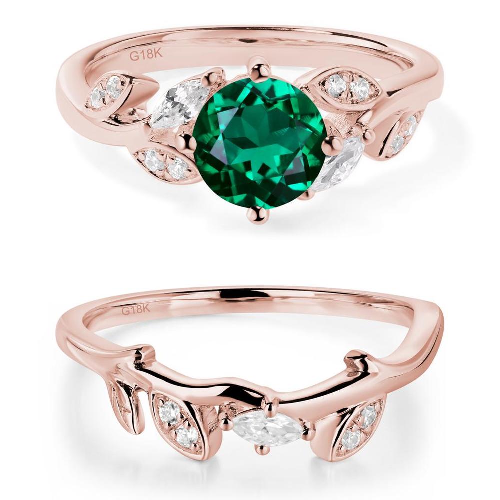 Vine Leaf Emerald Engagement Ring - LUO Jewelry #metal_xxxxx