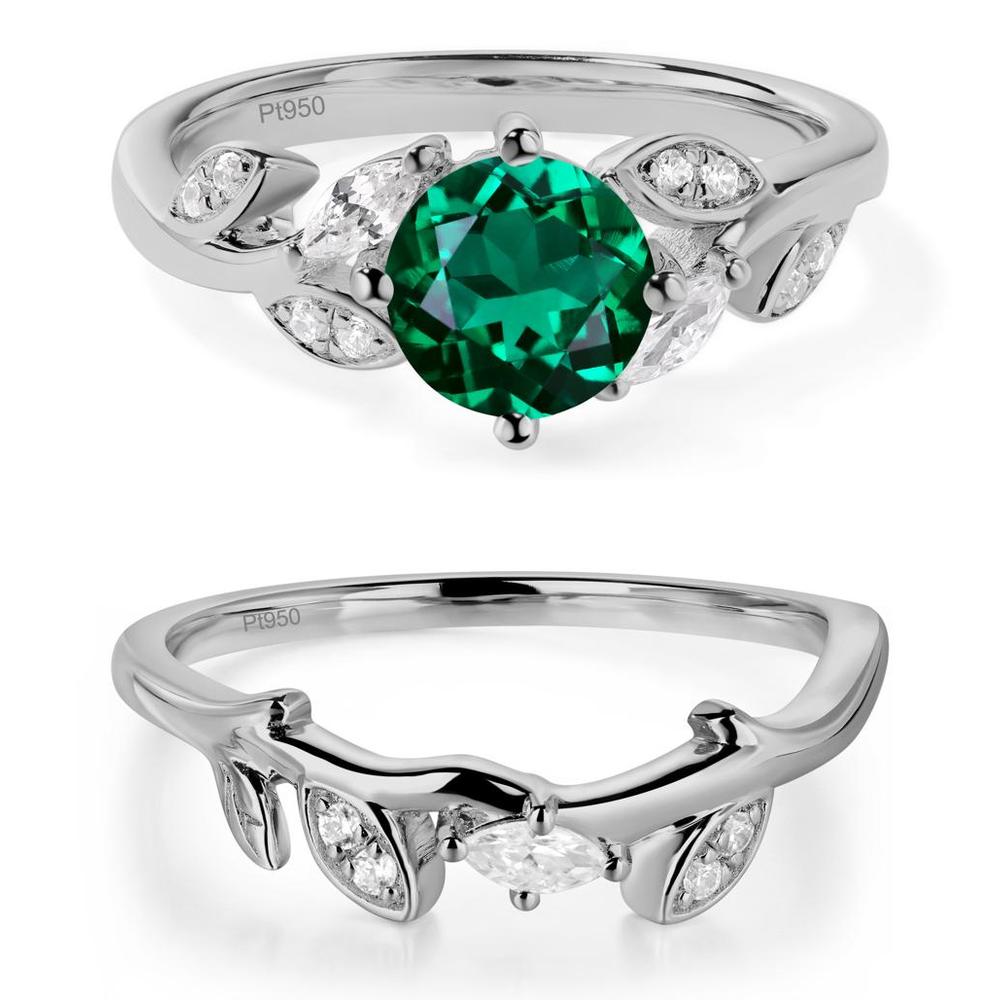 Vine Leaf Emerald Engagement Ring - LUO Jewelry #metal_xxxxx